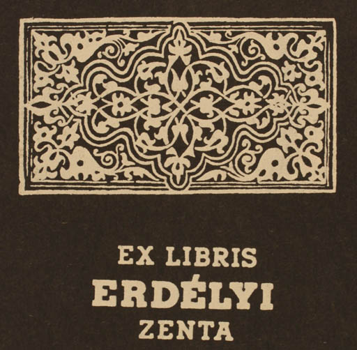 Exlibris by ? Unbekannt from Unknown for Zenta Erdelyi - Ornament 