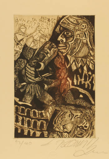 Exlibris by Leo Bednarik from Slovak Republic for Gerhard Pastirtak - Classical antiquity 