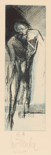 Exlibris by Regina Franke from Germany for ? Schreitender - Man 