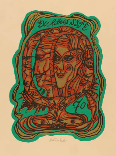 Exlibris by Jaroslav Horanek from Czech Republic for ? ? - 