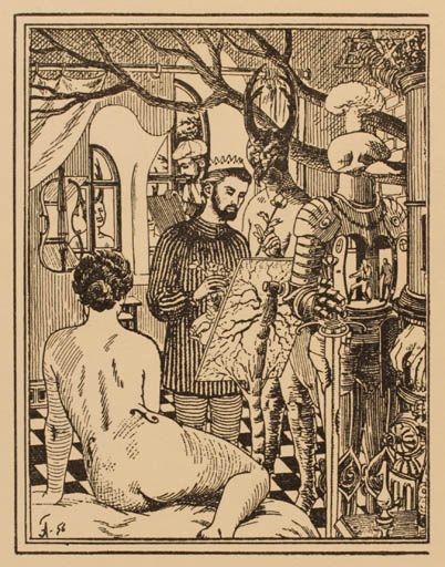 Exlibris by Thomas Arnel from Denmark for Thomas Arnel - Art Woman Man 