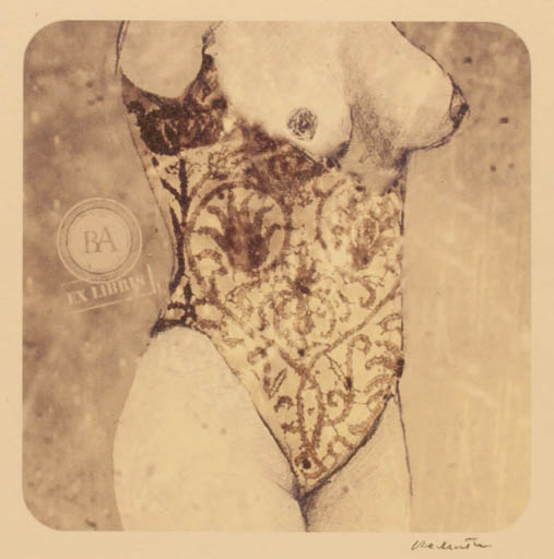 Exlibris by Aleksandra Hachula from Poland for ? B.A. - Woman 