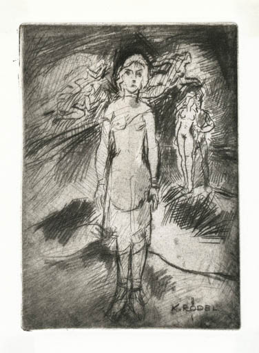 Exlibris by Rudolf Koch from Germany for Klaus Rödel - Literature 