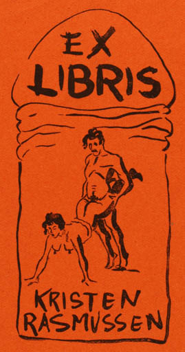 Exlibris by ? ? from Unknown for Kristen Rasmussen - Erotica Ex Erotica 