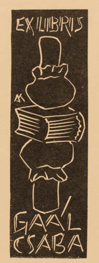 Exlibris by Kàroly Andrusko from Slovenia for Gaal Csaba - Working Book Printing technique 