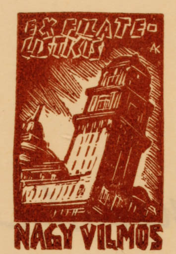 Exlibris by Kàroly Andrusko from Yugoslavia for Nagy Vilmos - Architecture Hobby 