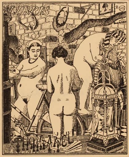 Exlibris by Thomas Arnel from Denmark for Thomas Arnel - Woman 