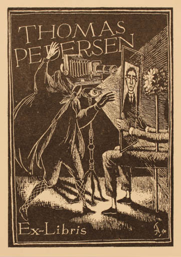 Exlibris by Thomas Arnel from Denmark for Thomas Arnel - Surrealism 