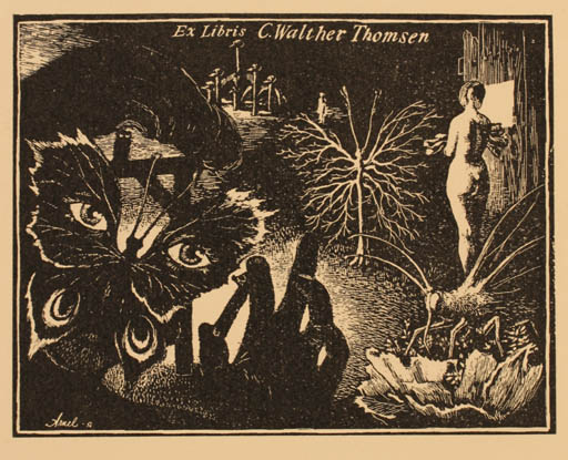 Exlibris by Thomas Arnel from Denmark for C. Walther Thomsen - 