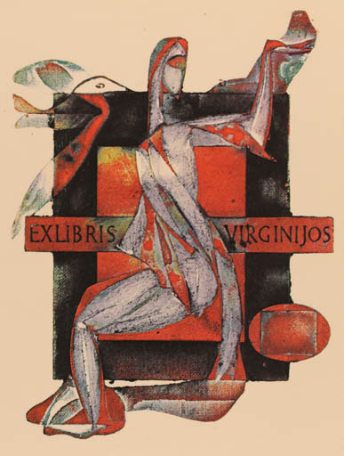 Exlibris by Antanas Kmieliauskas from Lithuania for ? Virginijos - Abstract 