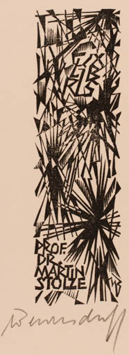 Exlibris by Ullrich Bewersdorff from Germany for Prof. Dr. Martin Stolze - Abstract 