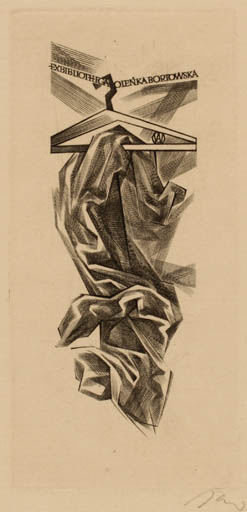 Exlibris by Wojciech Jakubowski from Poland for Olenka Bortowska - 