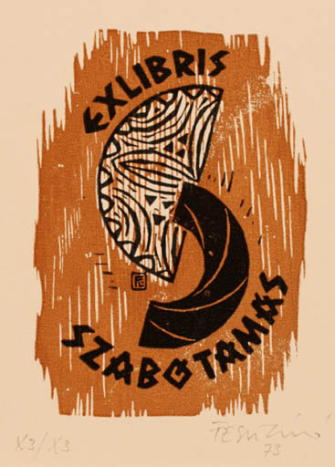 Exlibris by Ladislav Feszt from Romania for Tamas Szabo - Abstract 