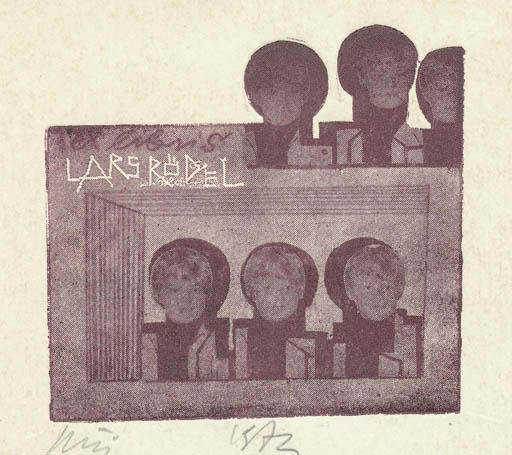 Exlibris by Vincas Kisarauskas from Lithuania for Lars Rödel - Abstract 