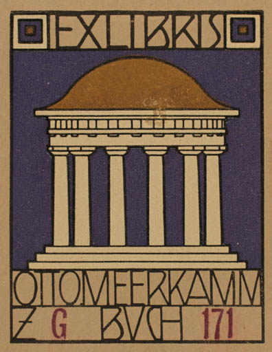 Exlibris by ? Unbekannt from Germany for Otto Meerkamm - Architecture 