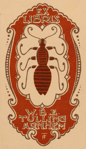 Exlibris by ? Unbekannt from Netherland for W. B. E. Tulling - Insect 
