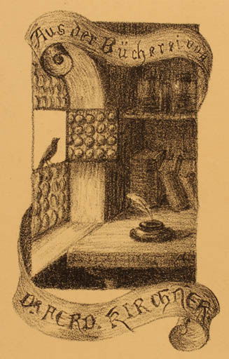 Exlibris by ? Unbekannt from Germany for Dr. Ferd. Kirchner - Book Interior 