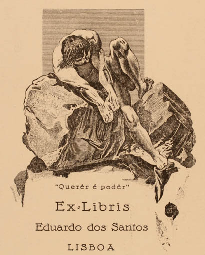 Exlibris by ? Unbekannt from Spain for Eduardo dos Santos - Man 