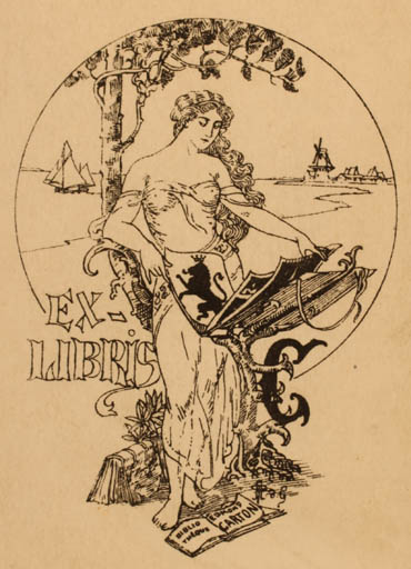 Exlibris by ? Unbekannt from Unknown for Edmond Carton - Jugend Woman 
