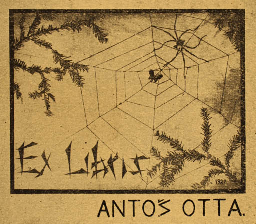 Exlibris by ? Unbekannt from Unknown for Antos Otta - Insect 