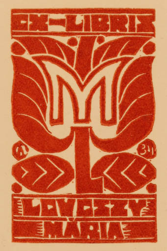 Exlibris by ? Unbekannt from Unknown for Maria Lovozzy - 