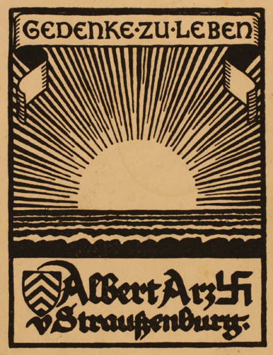 Exlibris by ? Unbekannt from Germany for Albert Arz - Sun 