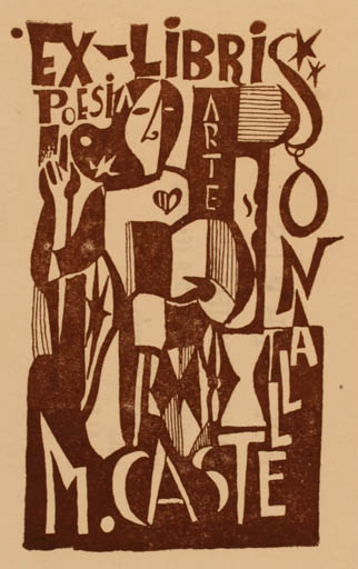 Exlibris by ? Unbekannt from Spain for Manuel Castellano - 