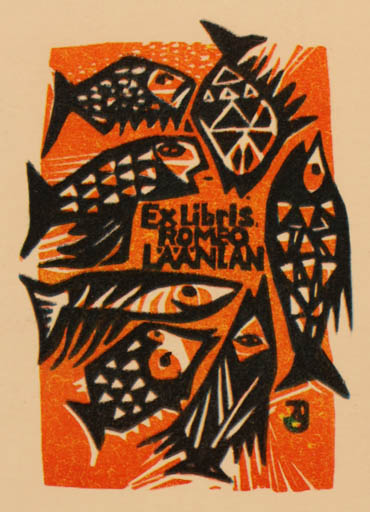 Exlibris by ? Unbekannt from Unknown for Romeo Läänlan - Fish 