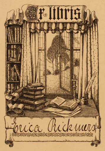 Exlibris by ? Unbekannt from Unknown for Erica Rickmers - Book Interior Jugend 