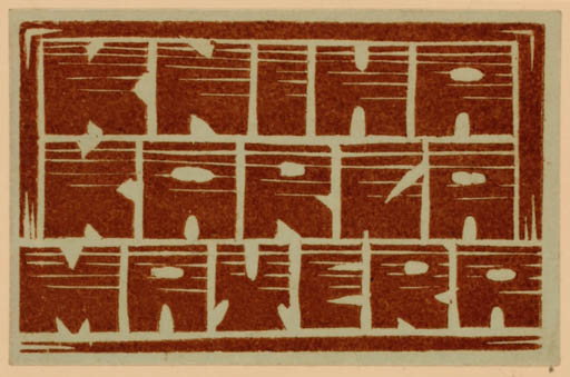 Exlibris by ? Unbekannt from Unknown for Karla Mayera - Text/Writing 