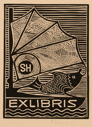 Exlibris by ? Unbekannt from Unknown for ? S. H. - Fish 