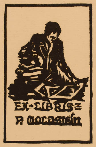 Exlibris by ? Unbekannt from Unknown for P. Goldstein - 