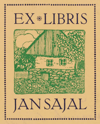 Exlibris by ? Unbekannt from Unknown for Jan Sajal - Architecture 