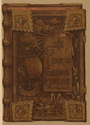 Exlibris by ? Unbekannt from Unknown for Georg Hulbe - Book Ship/Boat 