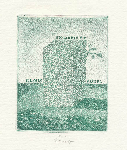Exlibris by Jan Vanco from Czechoslovakia for Klaus Rödel - Abstract 