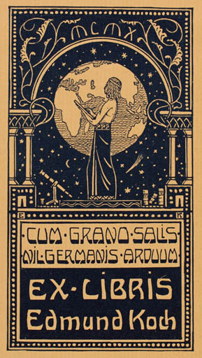Exlibris by ? Unbekannt from Unknown for Edmund Koch - Globe Jugend Cosmos 