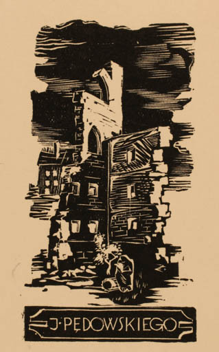 Exlibris by ? Unbekannt from Unknown for J. Pedowskiego - Ruin 